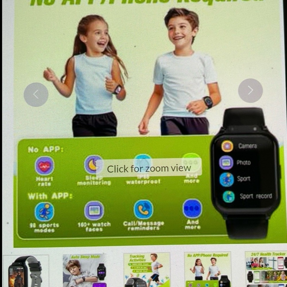 Smart Watch for Kids w/ Fitness Tracker, Sleep Monitor Plus More. Model P70. NIB